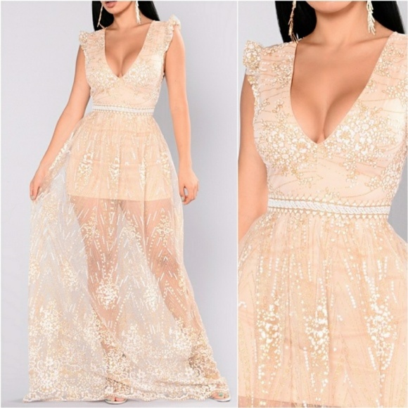 Dress Gown Maxi Mini GLAMOUR GIRL STARBURST GOWN - Picture 1 of 3